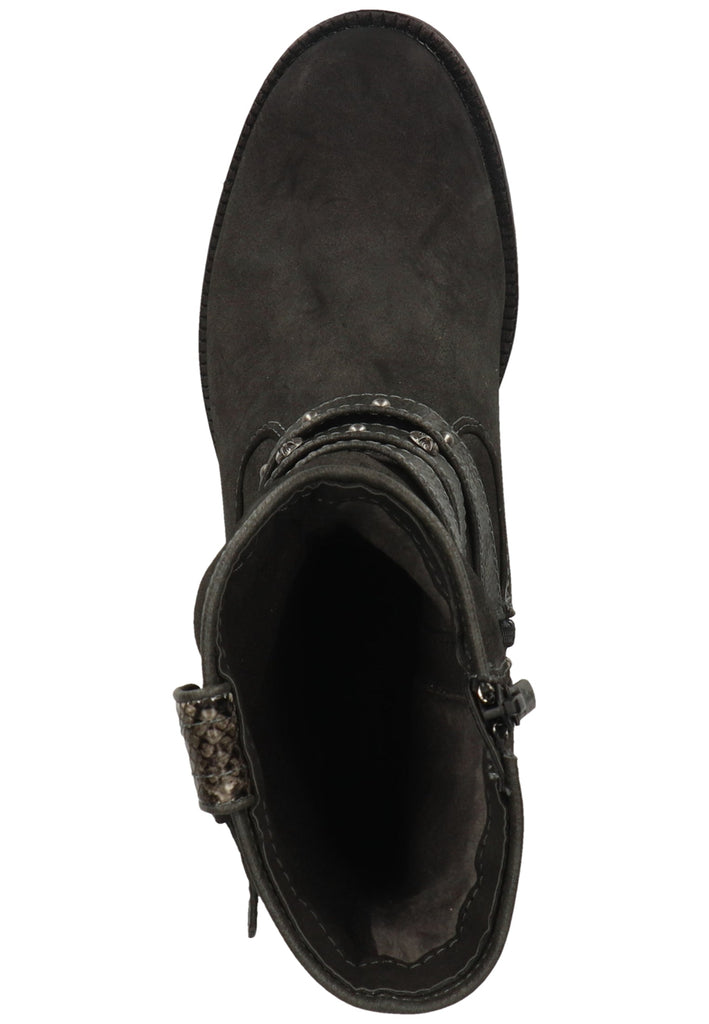 Mustang Stiefelette Lederimitat Dunkelgrau Warmfutter