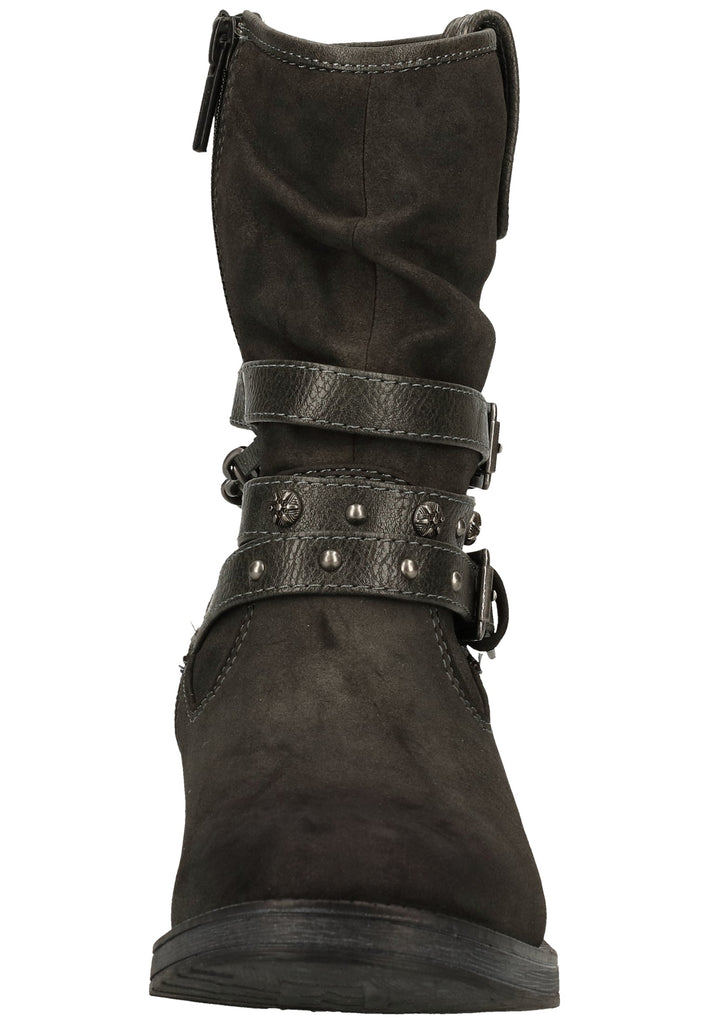 Mustang Stiefelette Lederimitat Dunkelgrau Warmfutter