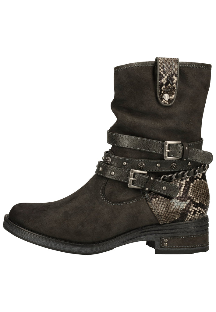 Mustang Stiefelette Lederimitat Dunkelgrau Warmfutter