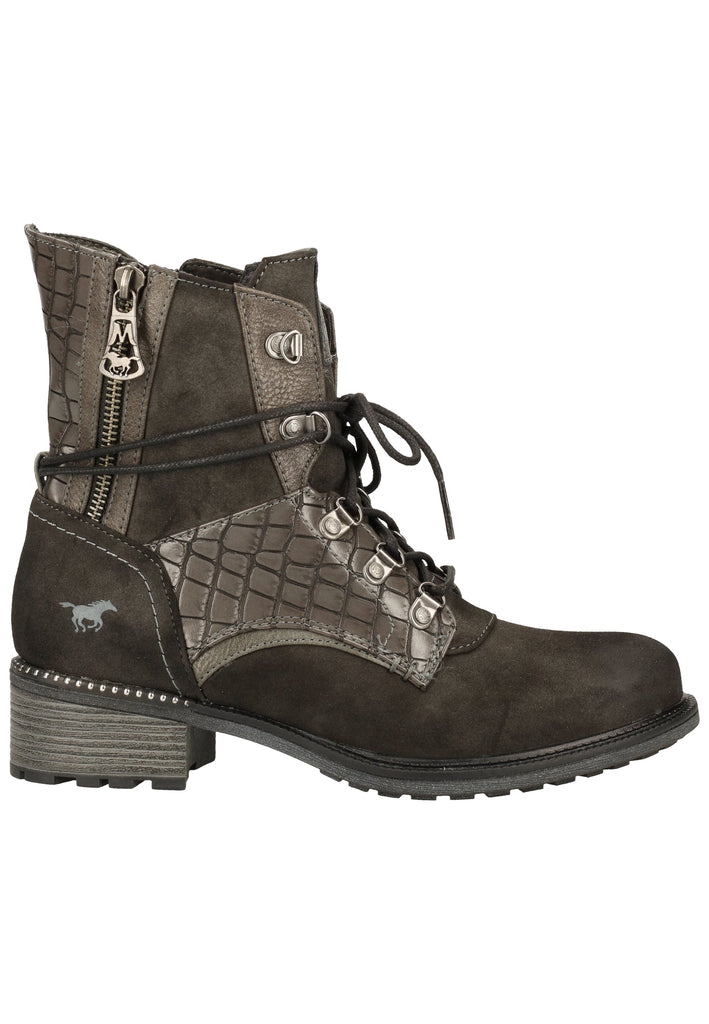 Mustang Stiefelette Lederimitat Dunkelgrau Warmfutter