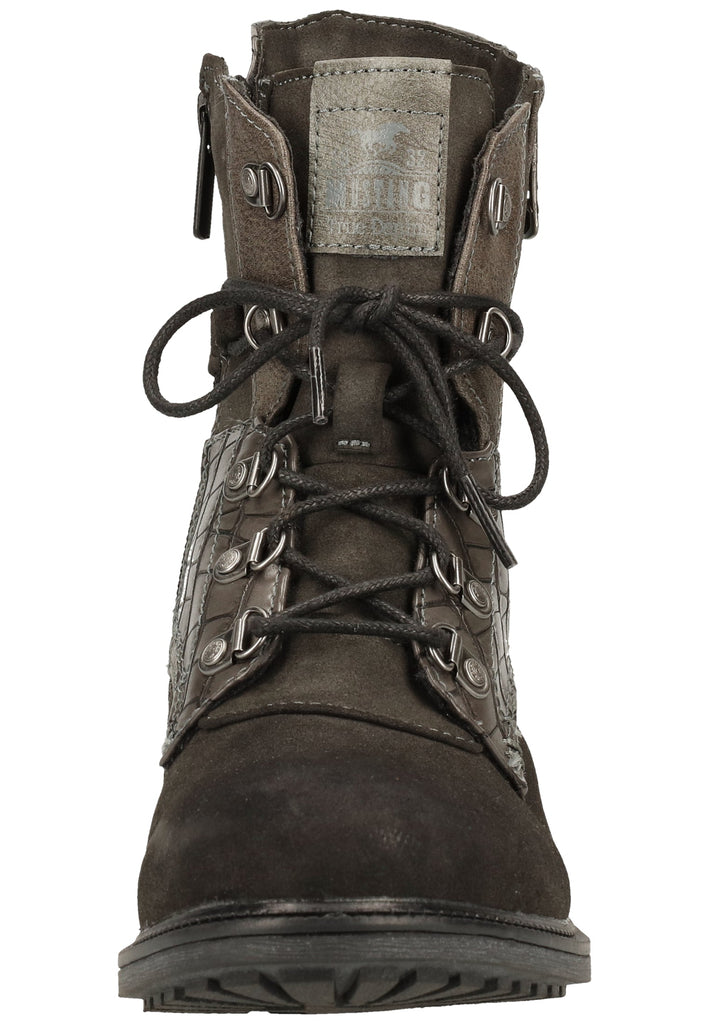 Mustang Stiefelette Lederimitat Dunkelgrau Warmfutter