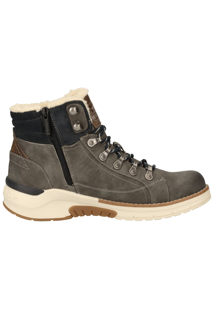 Mustang Stiefelette Lederimitat Dunkelgrau Warmfutter