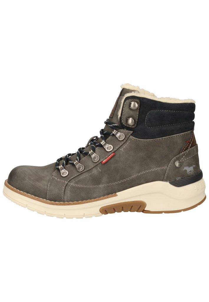 Mustang Stiefelette Lederimitat Dunkelgrau Warmfutter