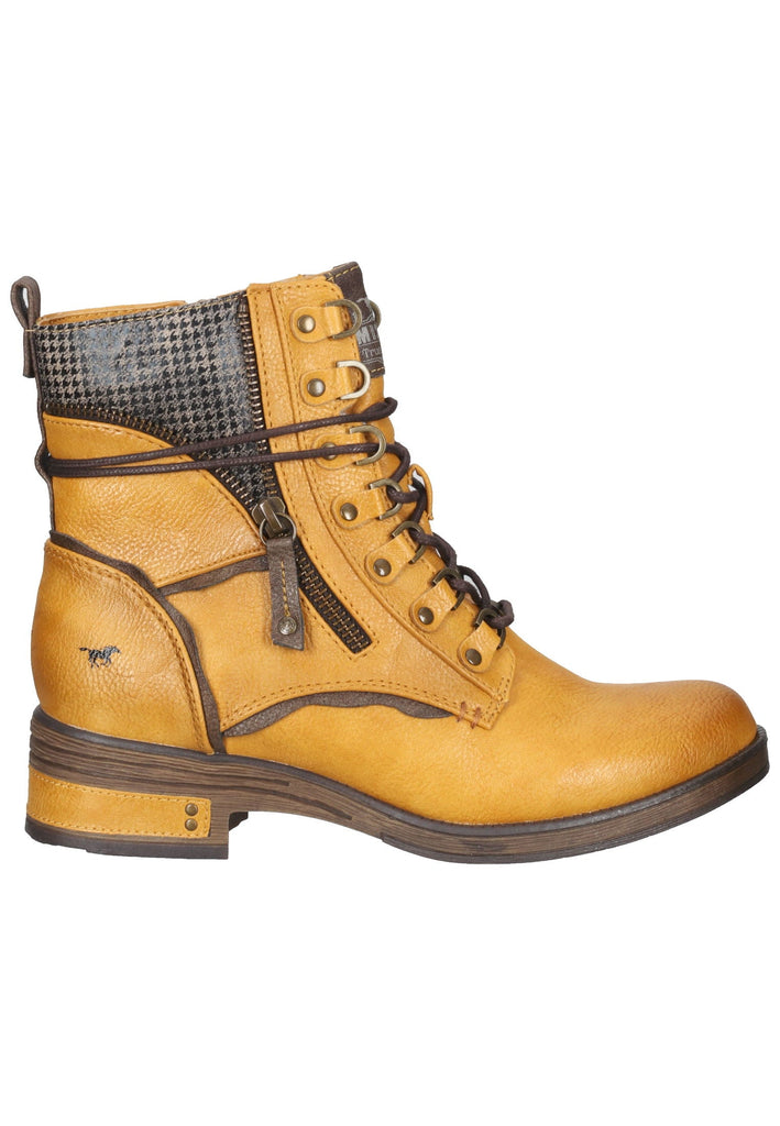 Mustang Stiefelette Lederimitat Gelb Warmfutter
