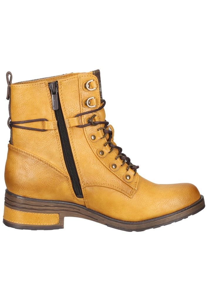 Mustang Stiefelette Lederimitat Gelb Warmfutter
