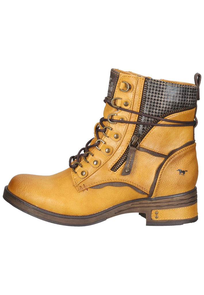 Mustang Stiefelette Lederimitat Gelb Warmfutter