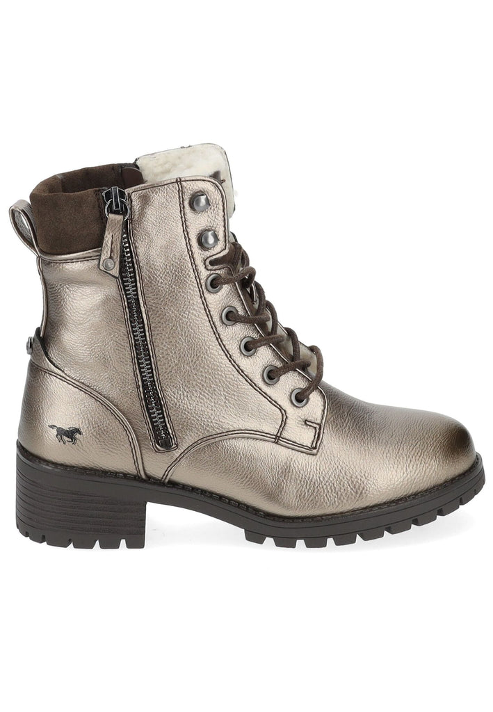 Mustang Stiefelette Lederimitat Gold Warmfutter