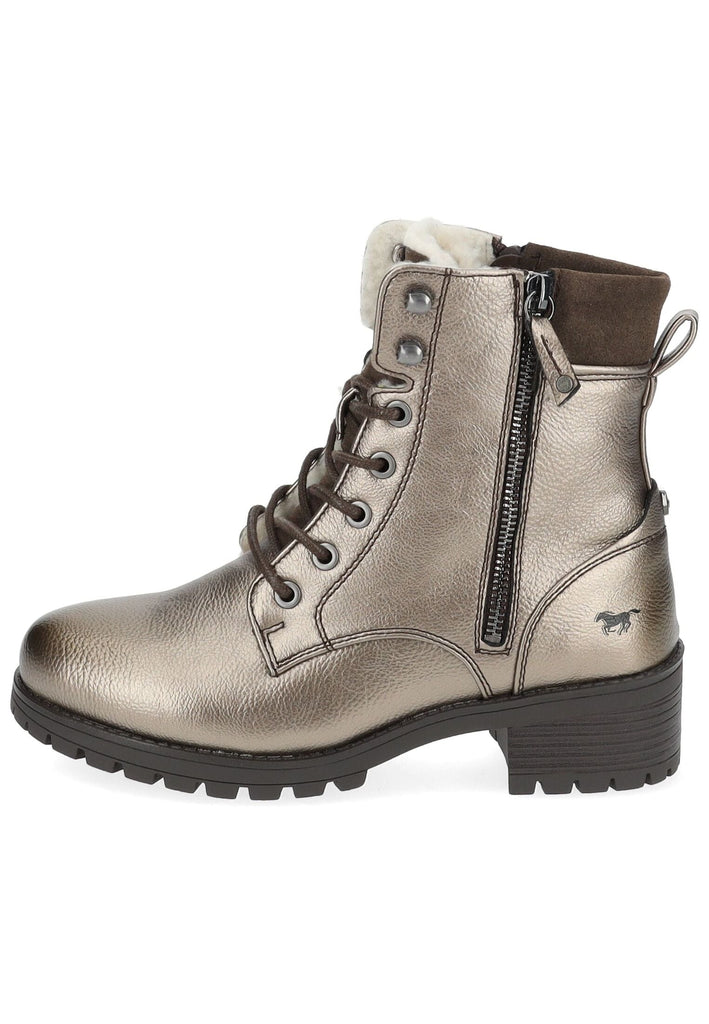 Mustang Stiefelette Lederimitat Gold Warmfutter