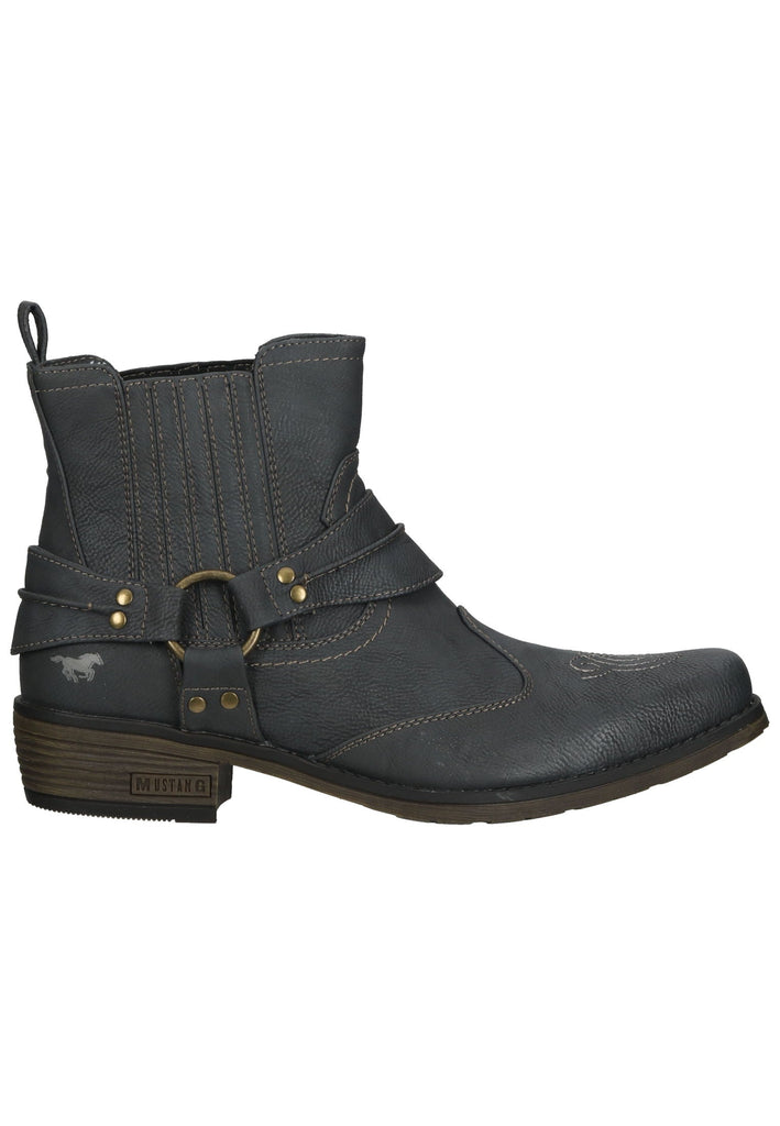 Mustang Stiefelette Lederimitat Graphit