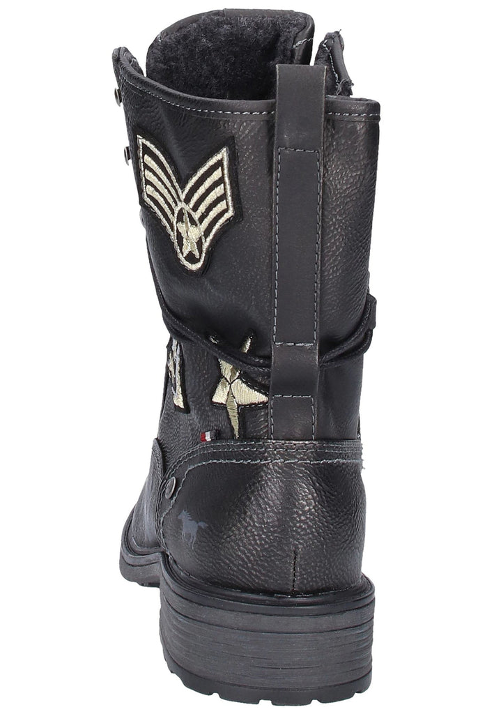 Mustang Stiefelette Lederimitat Graphit