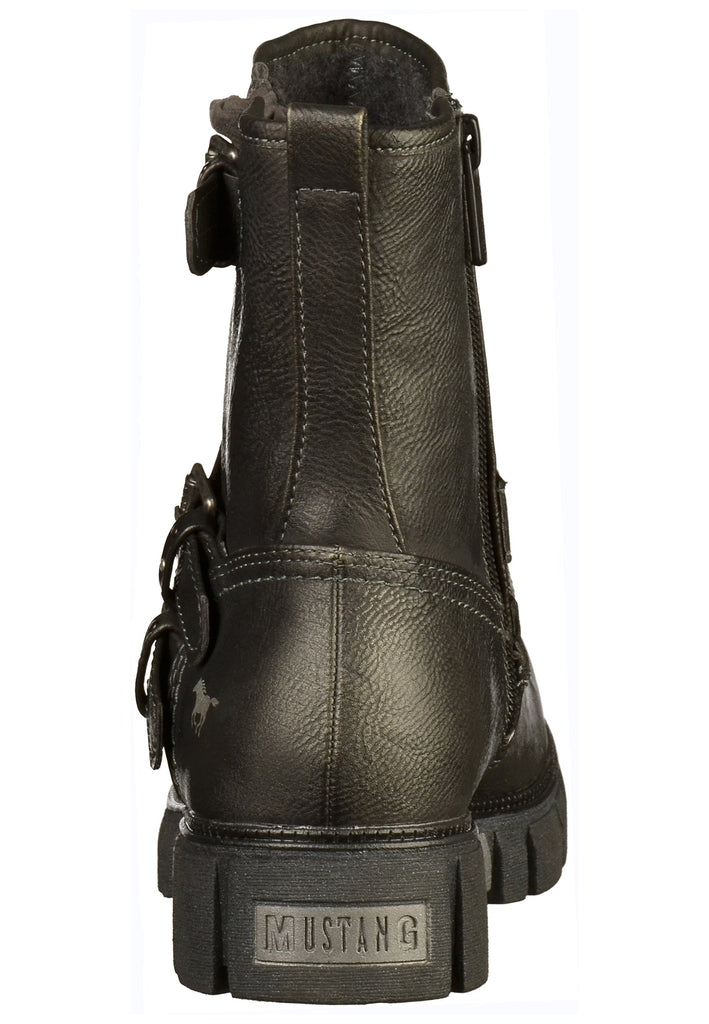Mustang Stiefelette Lederimitat Graphit