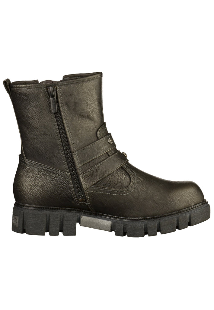 Mustang Stiefelette Lederimitat Graphit