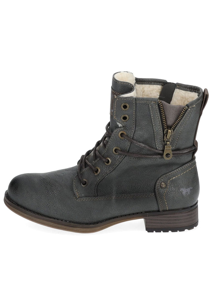 Mustang Stiefelette Lederimitat Graphit Warmfutter