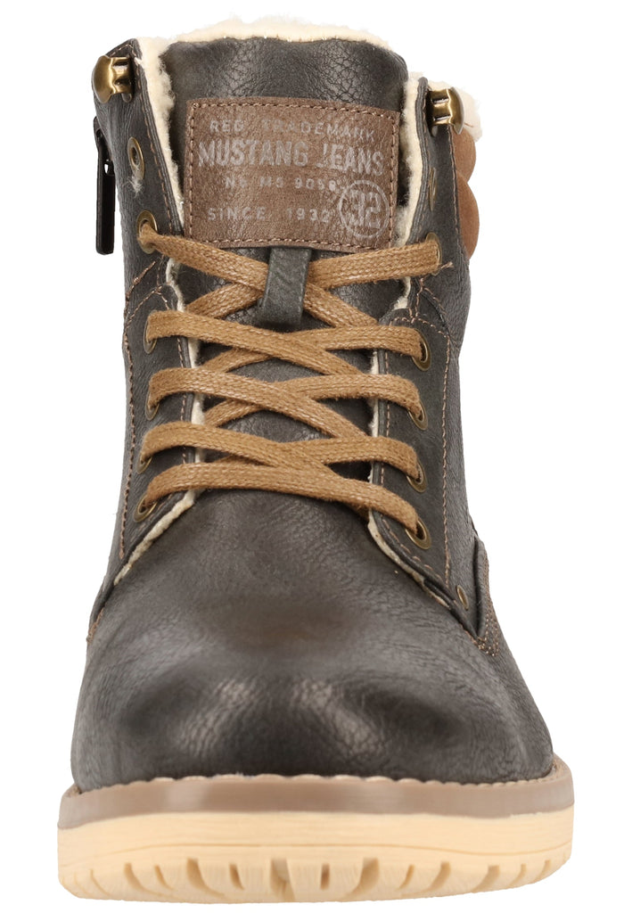 Mustang Stiefelette Lederimitat Graphit Warmfutter