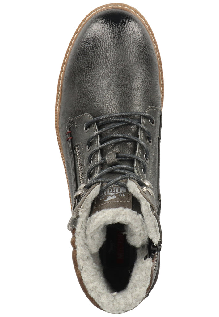 Mustang Stiefelette Lederimitat Graphit Warmfutter