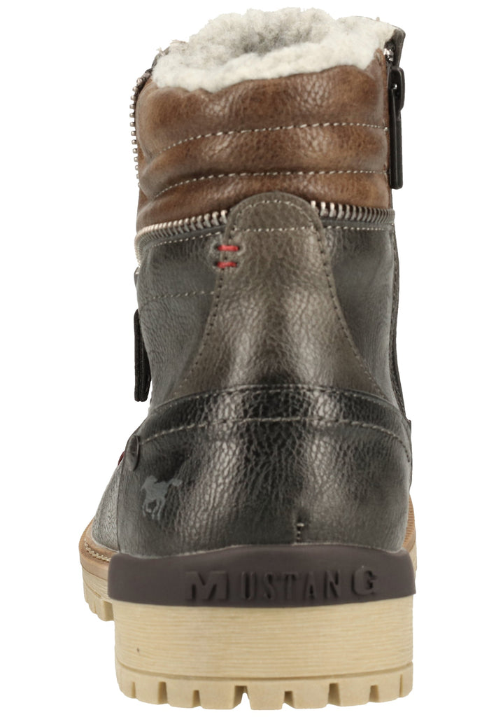 Mustang Stiefelette Lederimitat Graphit Warmfutter