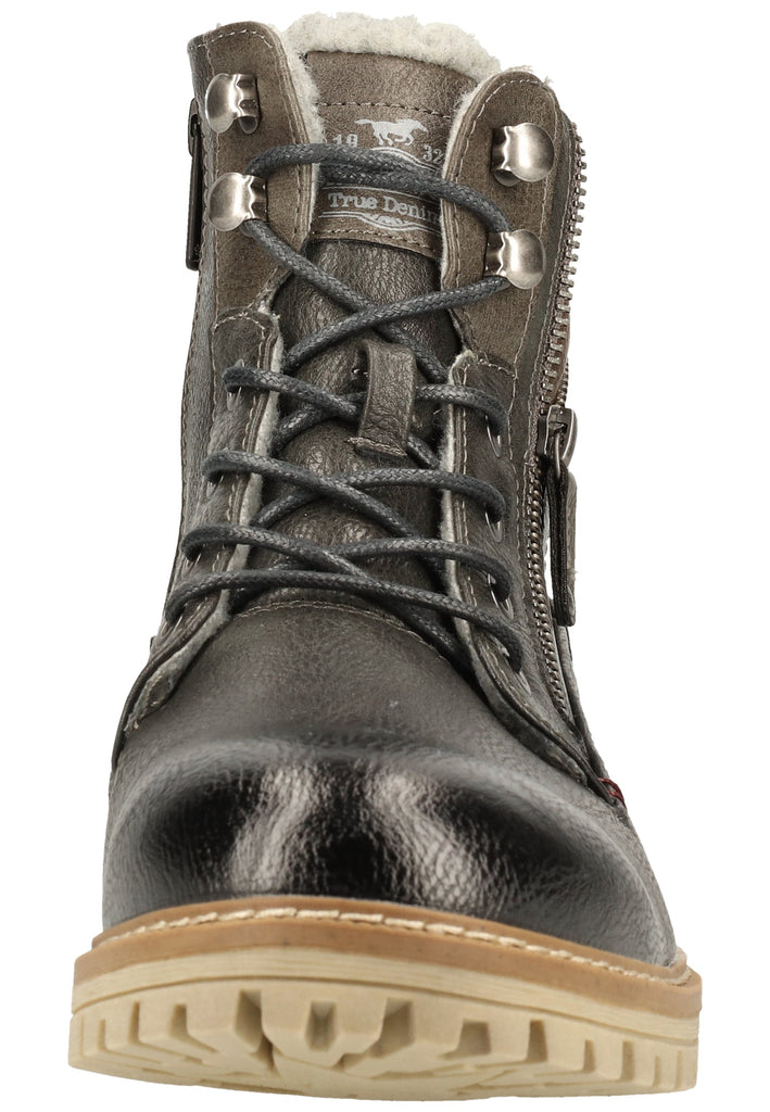 Mustang Stiefelette Lederimitat Graphit Warmfutter