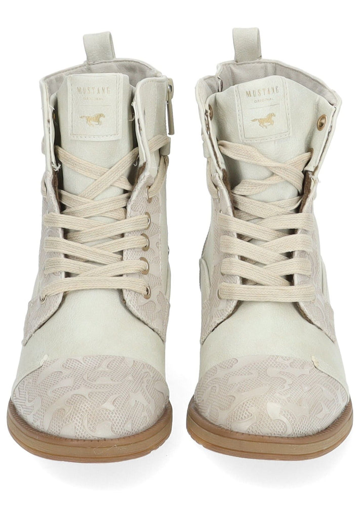 Mustang Stiefelette Lederimitat Grau Warmfutter