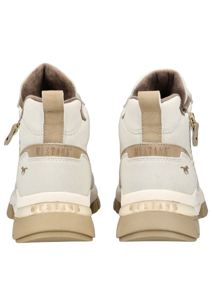 Mustang Stiefelette Lederimitat Ivory Warmfutter