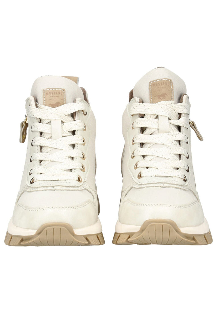 Mustang Stiefelette Lederimitat Ivory Warmfutter