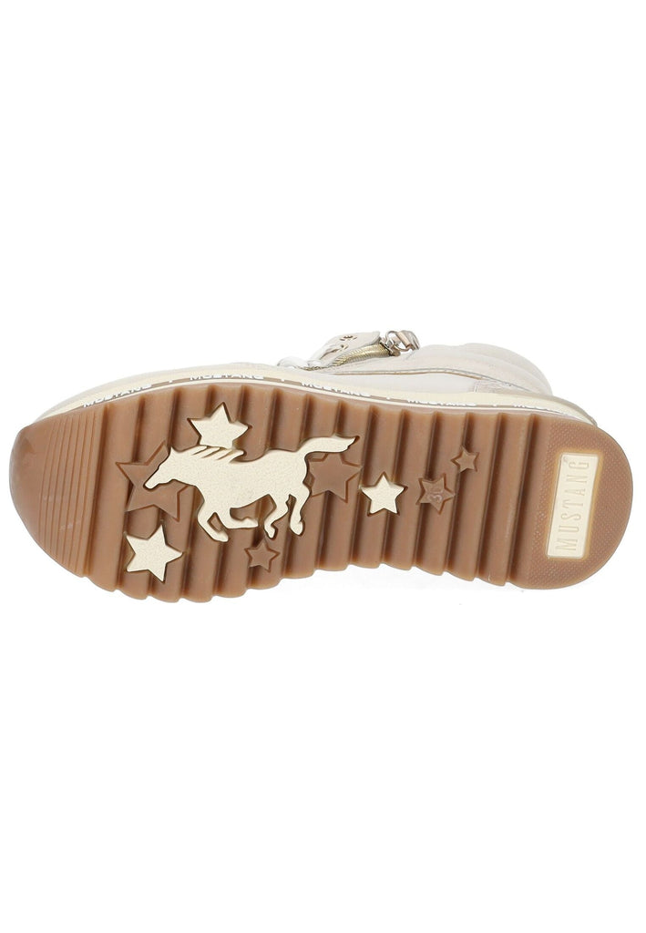Mustang Stiefelette Lederimitat Ivory Warmfutter