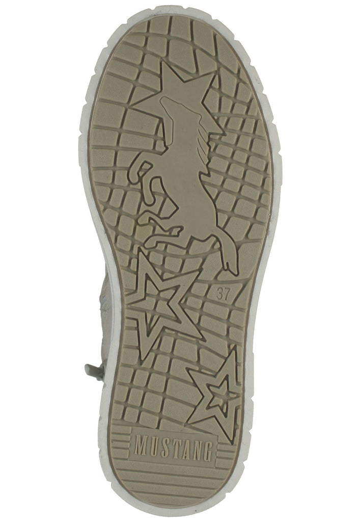 Mustang Stiefelette Lederimitat Ivory Warmfutter