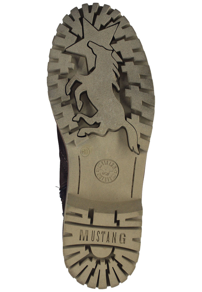 Mustang Stiefelette Lederimitat Kaffee Warmfutter