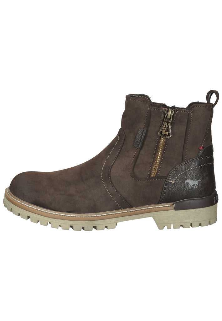 Mustang Stiefelette Lederimitat Kaffee Warmfutter