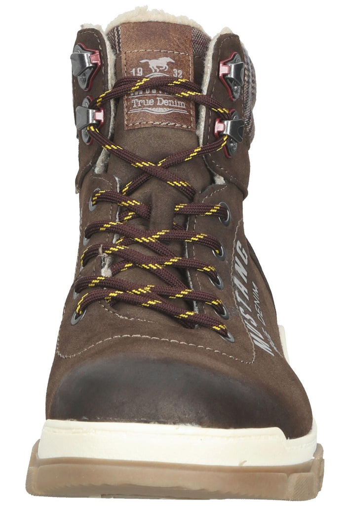 Mustang Stiefelette Lederimitat Kaffee Warmfutter