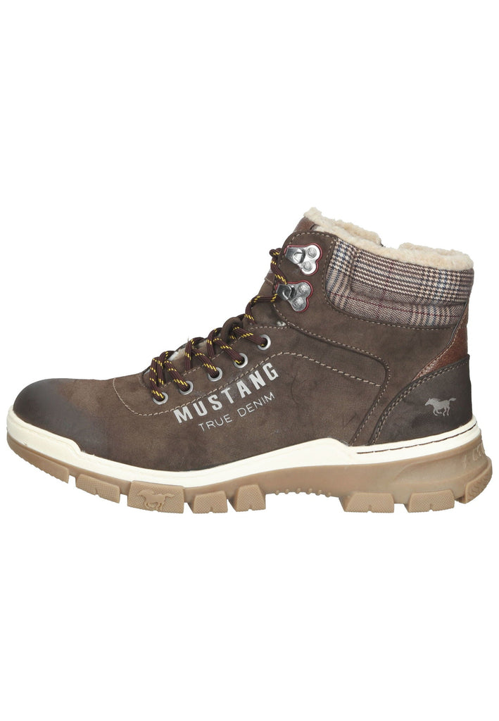 Mustang Stiefelette Lederimitat Kaffee Warmfutter