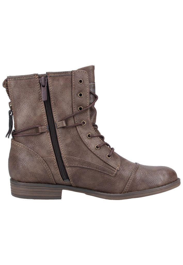 Mustang Stiefelette Lederimitat Kaffee Warmfutter