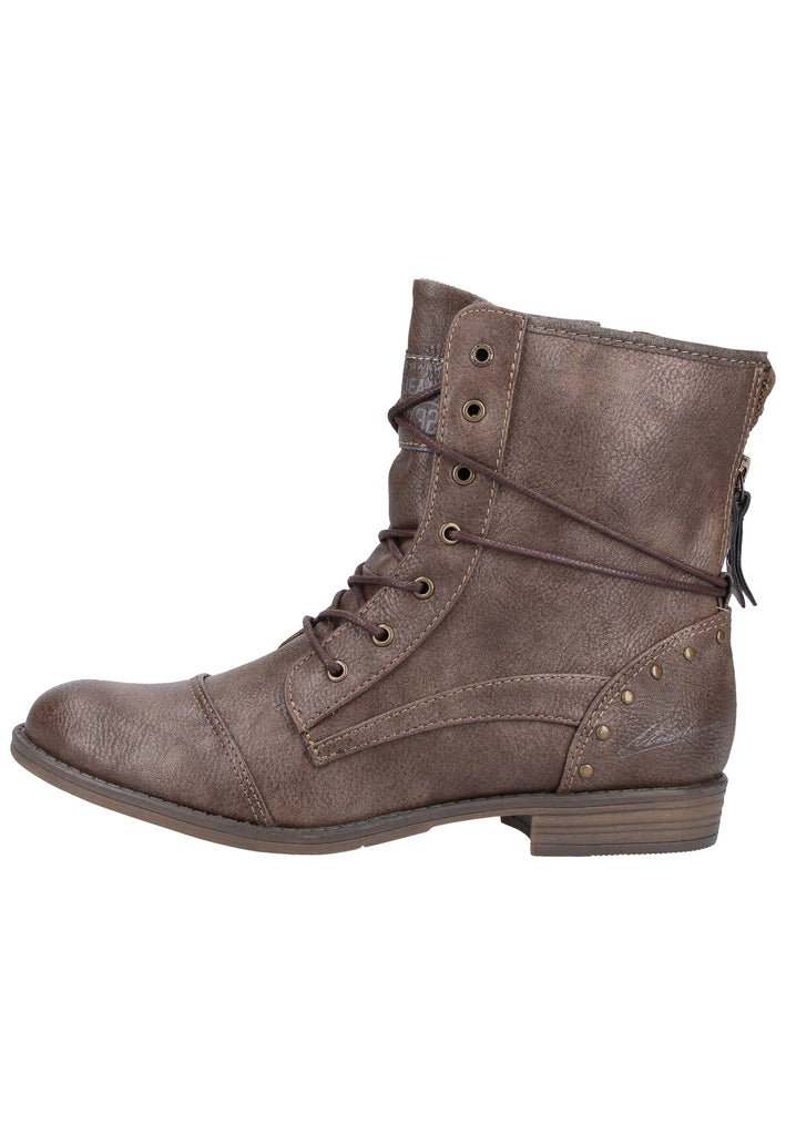 Mustang Stiefelette Lederimitat Kaffee Warmfutter