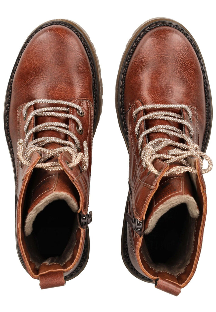 Mustang Stiefelette Lederimitat Kastanie