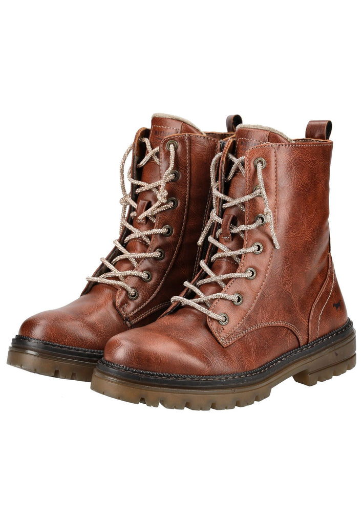 Mustang Stiefelette Lederimitat Kastanie