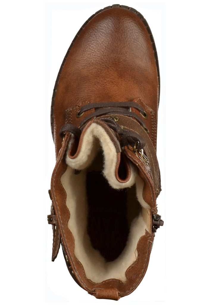 Mustang Stiefelette Lederimitat Kastanie
