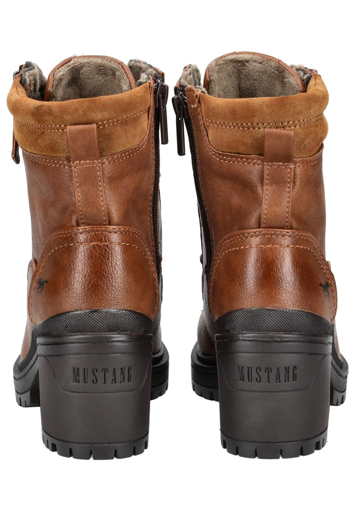 Mustang Stiefelette Lederimitat Kastanie Warmfutter
