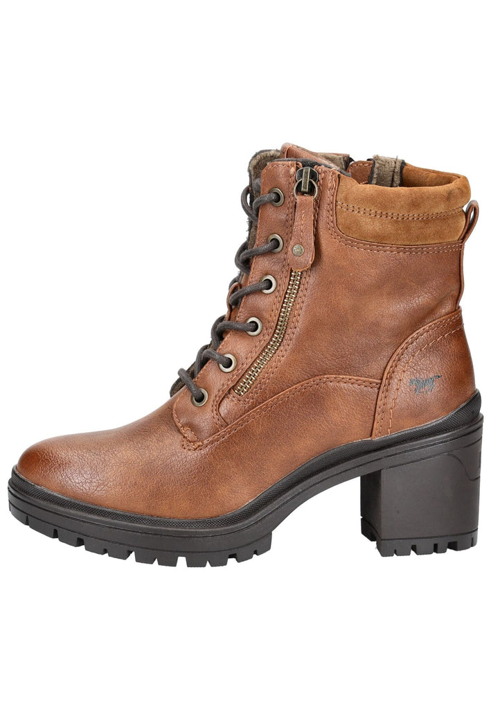Mustang Stiefelette Lederimitat Kastanie Warmfutter