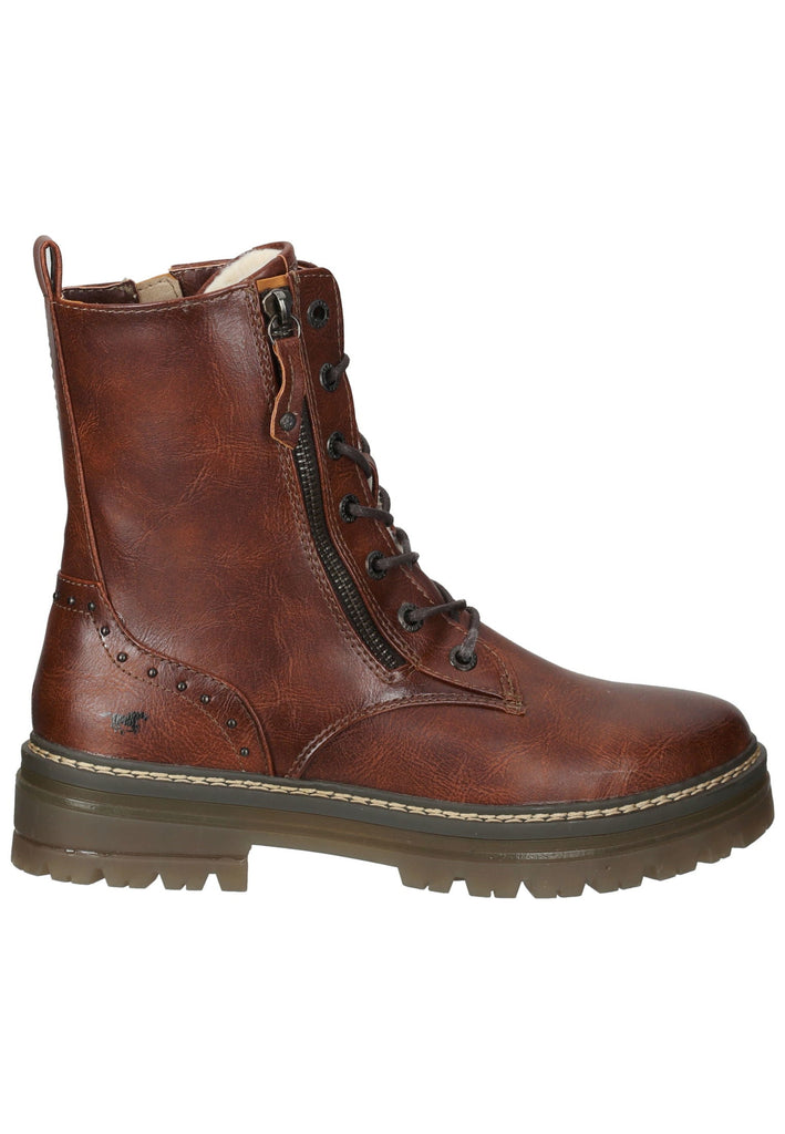 Mustang Stiefelette Lederimitat Kastanie Warmfutter