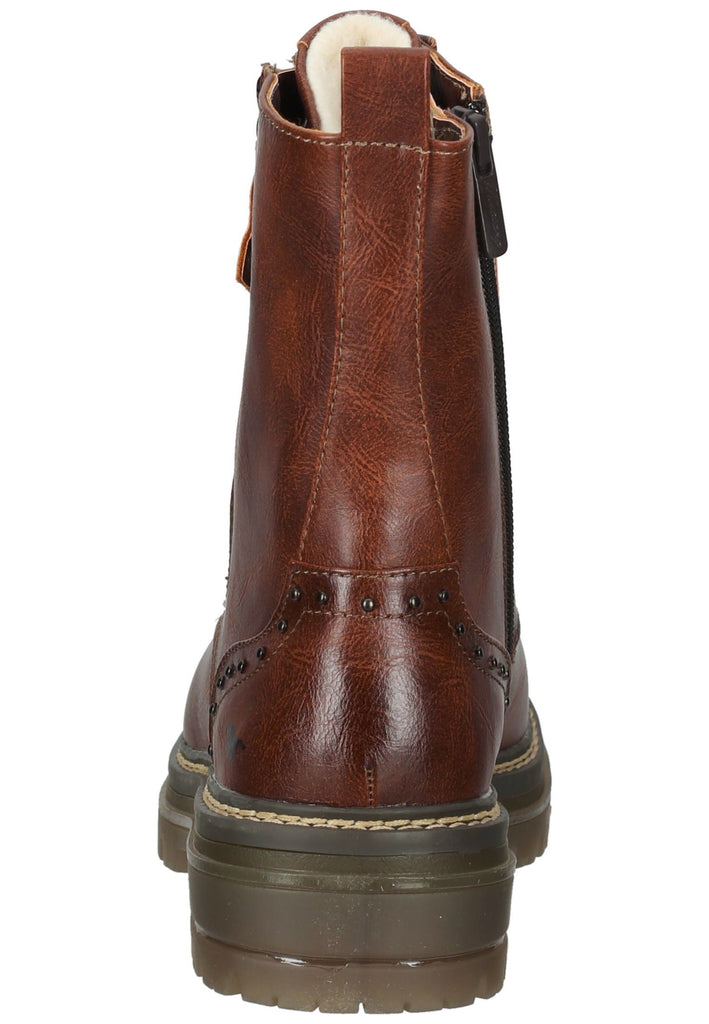 Mustang Stiefelette Lederimitat Kastanie Warmfutter
