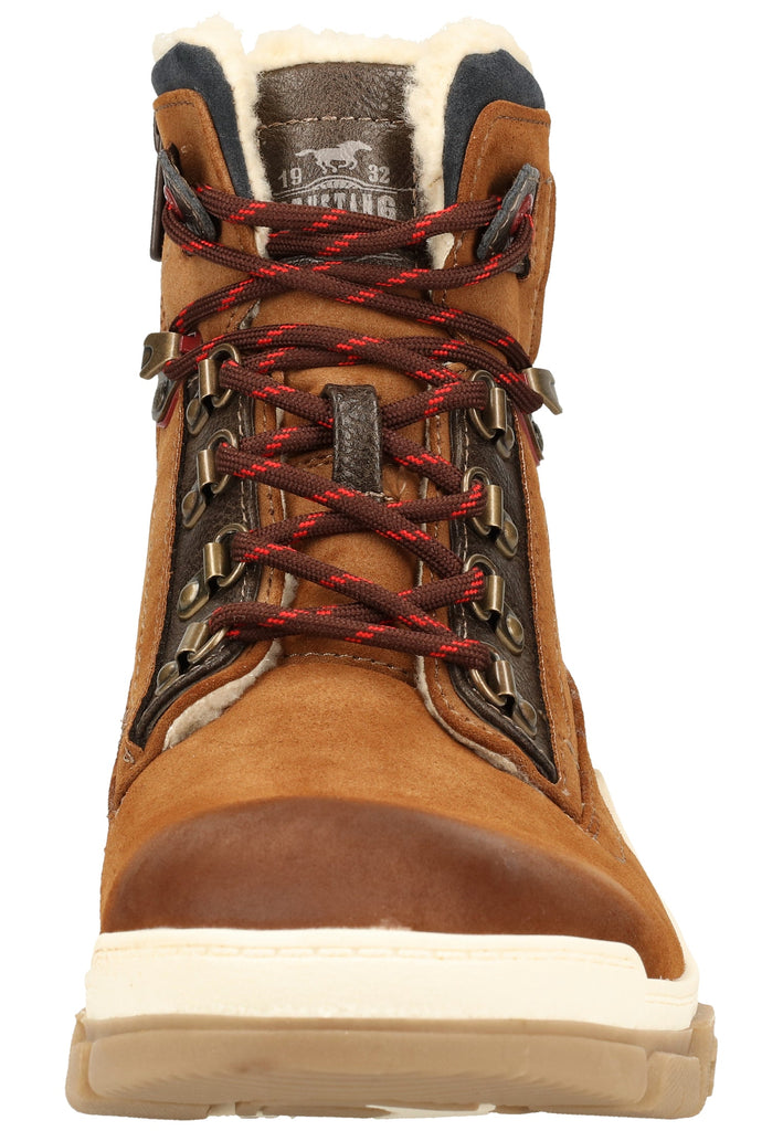 Mustang Stiefelette Lederimitat Kastanie Warmfutter