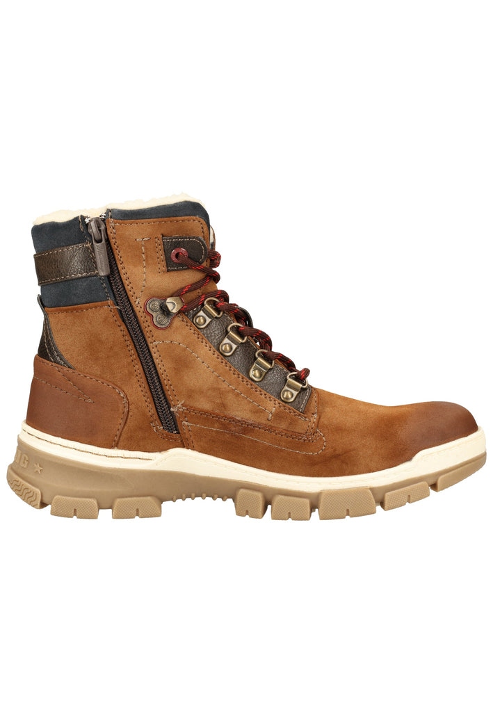 Mustang Stiefelette Lederimitat Kastanie Warmfutter