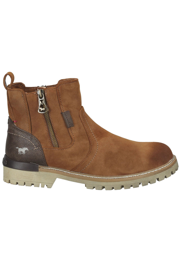 Mustang Stiefelette Lederimitat Kastanie Warmfutter
