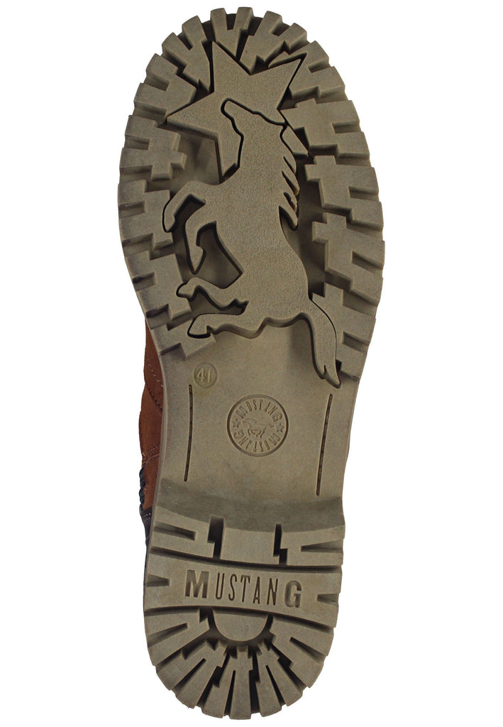 Mustang Stiefelette Lederimitat Kastanie Warmfutter