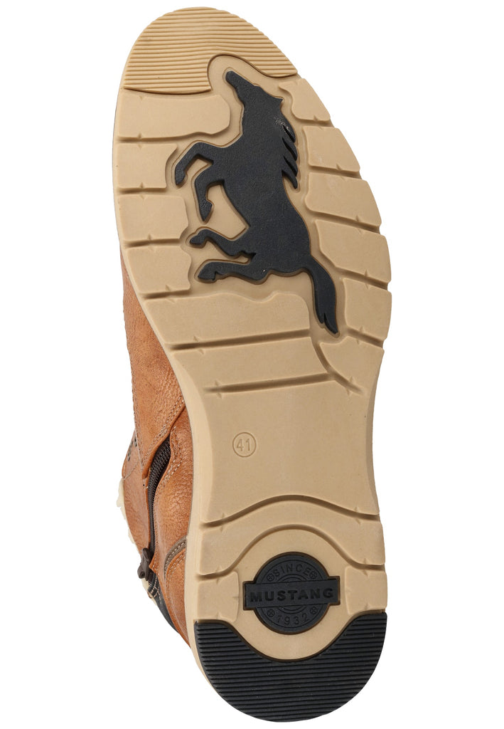 Mustang Stiefelette Lederimitat Kastanie Warmfutter