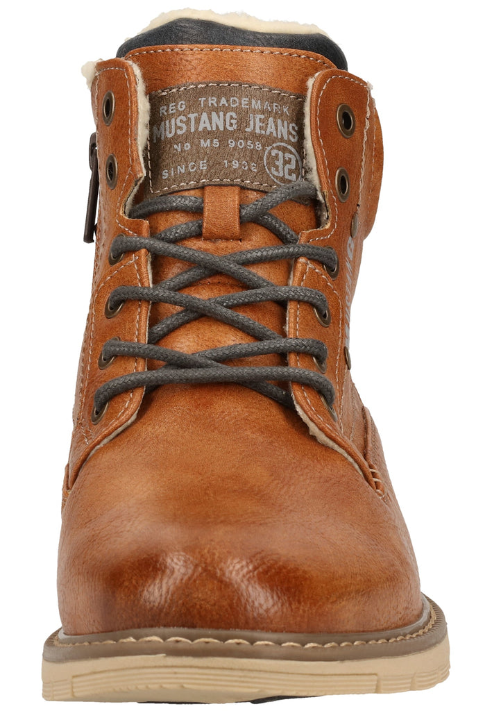 Mustang Stiefelette Lederimitat Kastanie Warmfutter