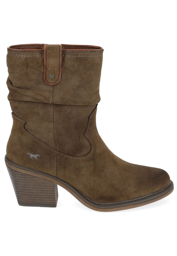 Mustang Stiefelette Lederimitat Mittelbraun Warmfutter