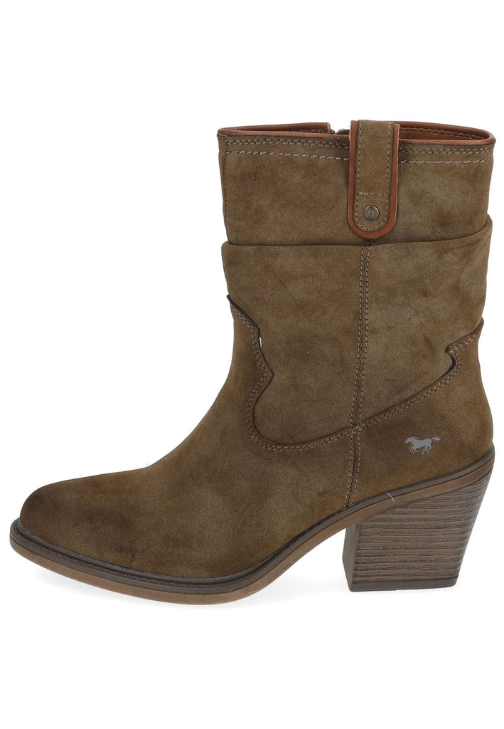Mustang Stiefelette Lederimitat Mittelbraun Warmfutter