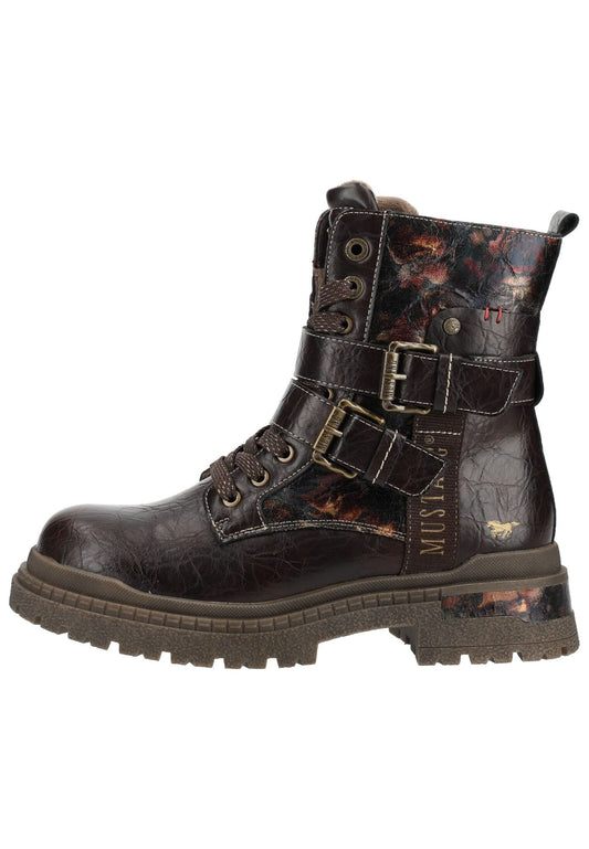 Mustang Stiefelette Lederimitat Mokka