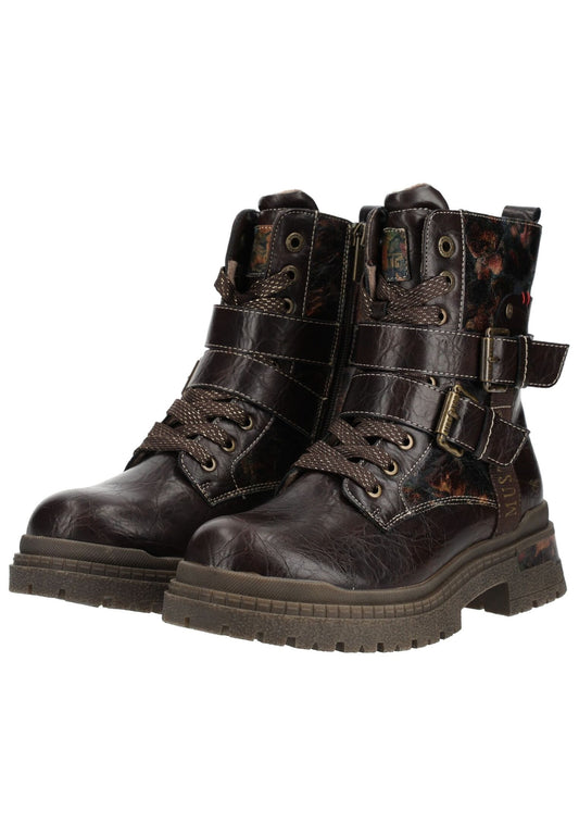 Mustang Stiefelette Lederimitat Mokka