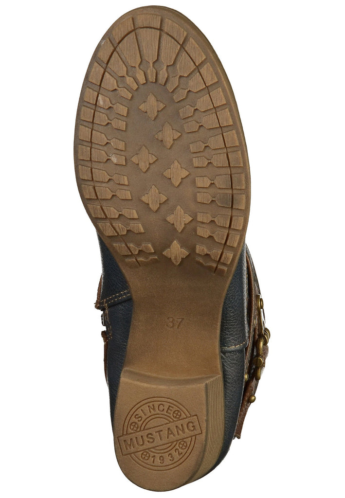 Mustang Stiefelette Lederimitat Navy